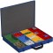 Metal Hardware Boite avec 23 compartiments amovibles en 3 tailles Bleu
