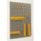Ensemble de crochets, 16 pieces, jaune, 455012