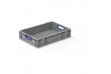 4005187567601 - Eurobox 612.600 x 400 x 120mmgriffe offen. grau/blau