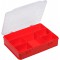 EuroPlus Basic 18/6 Boite de rangement a 6 compartiments en polypropylene avec fermetures a cliquet Rouge