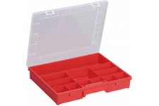  457230 Boite de rangement"EuroPlus Basic 37/12" avec 12 compartiments Rouge