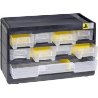 458080 VarioPlus Basic 15 Boite de Rangement (l x H x P) 300 x 190 x 135 mm Noir, Jaune