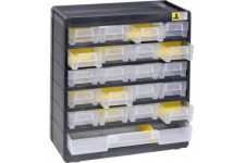 458090 Boite de Rangement VarioPlus Basic 32 (l x H x P) 300 x 335 x 135 mm Noir, Jaune, Polystyrene, B