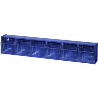 464440 VarioPlus ProFlip 6 Boite a  Rabat 600 x 115 x 95 mm Bleu Transparent, (B x H x