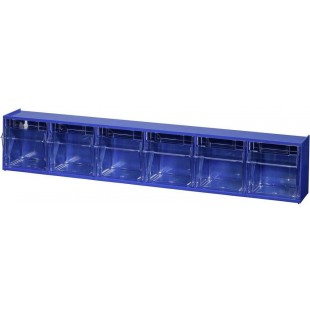 464440 VarioPlus ProFlip 6 Boite a  Rabat 600 x 115 x 95 mm Bleu Transparent, (B x H x