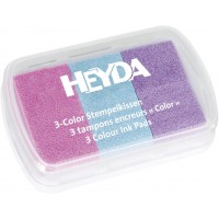 204888468 Pad-Tri-Colour pour timbres rose bleu violet