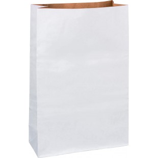 Sachet cadeau en papier, blanc/nature, grand