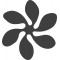 perforateur a  motif Fleur II, petit, couleur: rouge