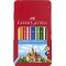 Faber-Castell Crayons de Couleurs Castle, etui metal de 48 Noir