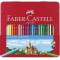Faber-Castell Crayons de Couleurs Castle, etui metal de 48 Noir