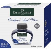 Faber-Castell 10100466 Bouteille d'encre 62,5 ml Bleu Roi Effacable