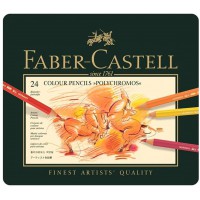 Faber-Castell - FABER-CASTELL Crayons de couleur POLYCHROMOS, etui en metal