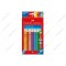 Faber-Castell Crayon de couleur JUMBO GRIP, 12 couleurs assorties dans un etui carton.