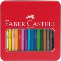 Faber-Castell 110916 Crayons de couleur Jumbo Grip, boite metal 16x