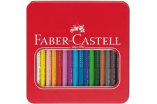 Faber-Castell 110916 Crayons de couleur Jumbo Grip, boite metal 16x
