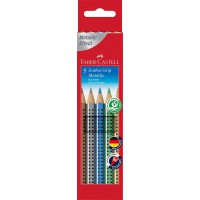 Faber-Castell 110993 5 Jumbo Grip Crayon de couleur metallique