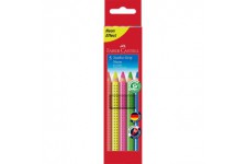 Faber-Castell 110994 Crayons de couleur GRIP Neon, etui de 5