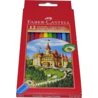 FABER-CASTELL etui de 12 crayons de couleur hexagonal CASTEL Assortis