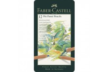 Faber-Castell 112112 Crayon PITT PASTEL boite metal de 12 pieces