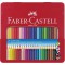 Faber-Castell 112423 Colour GRIP Crayon de couleur Colour, boite metal de 24