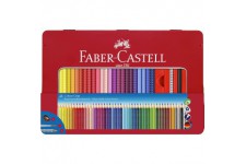 Faber-Castell Set de 48 crayons de couleur avec grip Avec accessoires