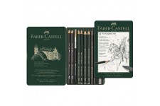 Faber-Castell Set de Crayon Pitt Graphite, Boite Metal de 11 Multicolor