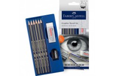 Faber Castell Goldfaber - Set de crayons graphite pour croquis FC114000 Noir 8 Unite (Lot de 1)