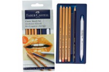 Faber-Castell Creative Studio Kit de croquis classique FC114004 6 Unite (Lot de 1) Multicolore