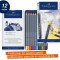 Aqua Crayons d'aquarelle Boite metal de (lot de 12) Set de 12 pieces dans une boite metallique