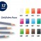 Aqua Crayons d'aquarelle Boite metal de (lot de 12) Set de 12 pieces dans une boite metallique