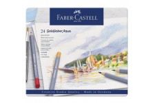 Aqua Crayons d'aquarelle Boite metal de 24 pieces dans une boite metallique