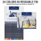 Crayon de couleur en etain metallique Set de 24 pieces dans une boite metallique multicolore