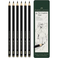 Faber-Castell Crayon graphite Pitt graphite mat Boite de 6
