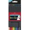 Faber-Castell Blackwood Crayons de couleur en bois noir 12er Etui