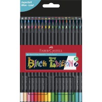 Faber-Castell Blackwood Crayons de couleur en bois noir 36er Etui