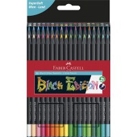 Faber-Castell Blackwood Crayons de couleur en bois noir 36er Etui