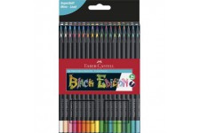 Faber-Castell Blackwood Crayons de couleur en bois noir 36er Etui