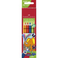 Faber-Castell Crayons de Couleur Triangulaire Jumbo, etui 6