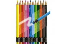 Faber-Castell 116612 Lot de 12 crayons de couleur effacables