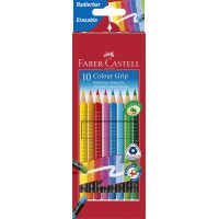 Faber-Castell 116613 Crayons Colour GRIP gommables etui de 10