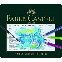 Faber-Castell Knstler Albrecht D RER© Lot de 24 crayons aquarelle dans un etui en metal