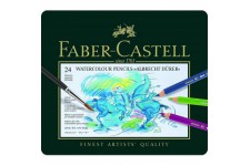 Faber-Castell Knstler Albrecht D RER© Lot de 24 crayons aquarelle dans un etui en metal