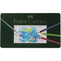Faber-Castell 117536 Crayons de couleur aquarellables Albrecht Durer, boite metal de 36