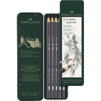 Faber-Castell 117805 Crayon graphite aquarellable 5 HB/2B/4B/6B/8B