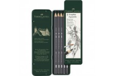 Faber-Castell 117805 Crayon graphite aquarellable 5 HB/2B/4B/6B/8B