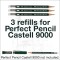Lot de 3 : Faber-Castell 10104669 Crayon Graphite Castell 9000 B