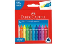 Faber-Castell 621672 Lot de 12 Craies de Cire Triangulaire