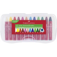 Faber-Castell 120011 Craies triangulaires a la cire etui de 12