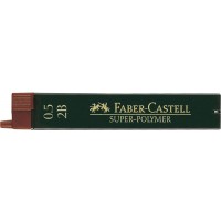 Faber-Castell 120502 2B Noir mine - Mines (2B, Noir, 0,5 mm, Faber-Castell Perfect Pencil II, Perfect Pencil III, Boite, 12 piec