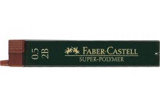 Faber-Castell 120502 2B Noir mine - Mines (2B, Noir, 0,5 mm, Faber-Castell Perfect Pencil II, Perfect Pencil III, Bo